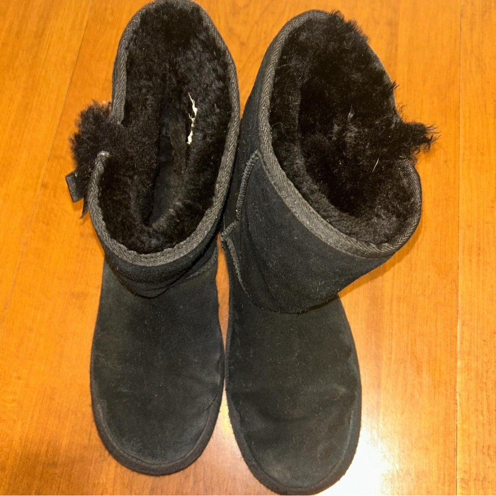 Koolaburra Black Winter Rain Boots Suede